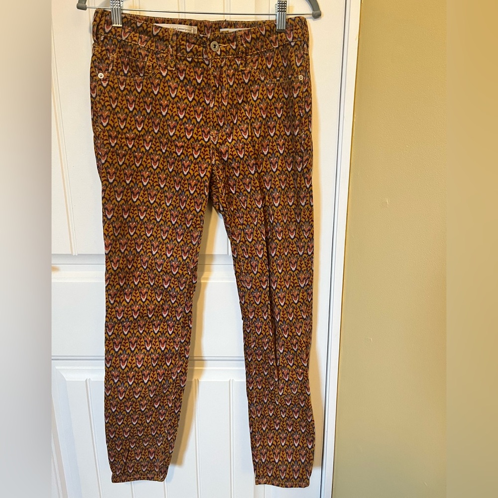 Anthropologie Pilcro the Letterpress printed corduroy pants